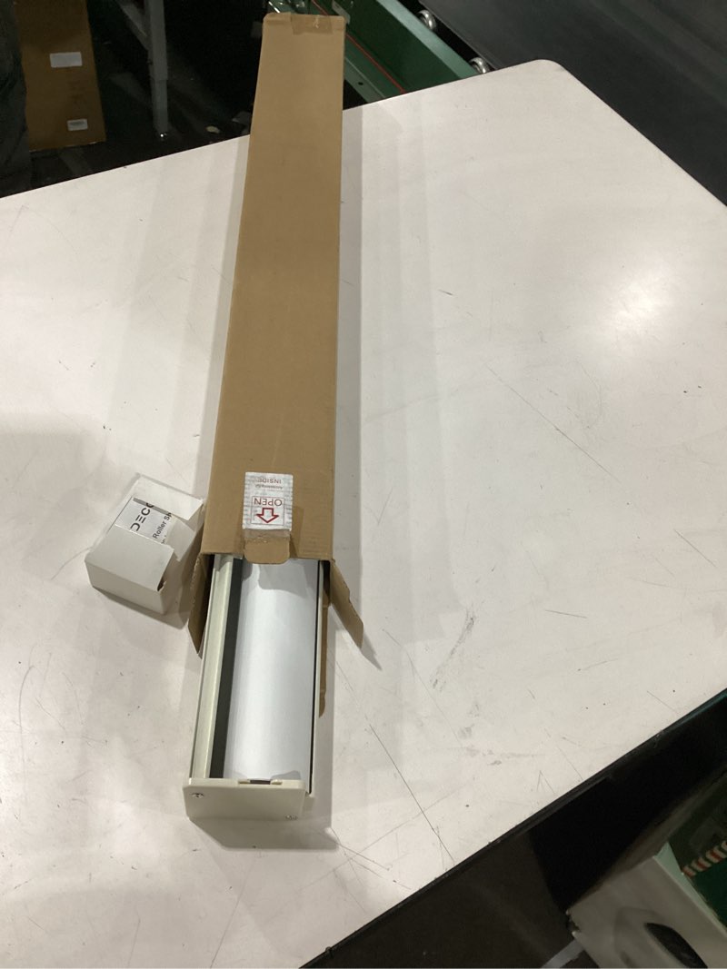 Condition photo showing New/Like New for joydeco 100% blackout roller shades cordless blinds for windows, free-stop shades, uv protection, natural woven blinds for home and office, light-proof aluminum cover (beige, 26" w x 75" h) beige (aluminum cover) 26"w x 75"h