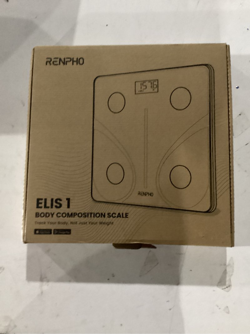 Condition photo showing New/Like New for RENPHO Smart Scale for Body Weight, FSA&HSA Eligible, Digital Bathroom Scale BMI Weighing Bluetooth Body Fat Scale, Body Composition Monitor Health Analyzer with Smartphone App, 400 lbs - Elis 1 Black 11"/280mm