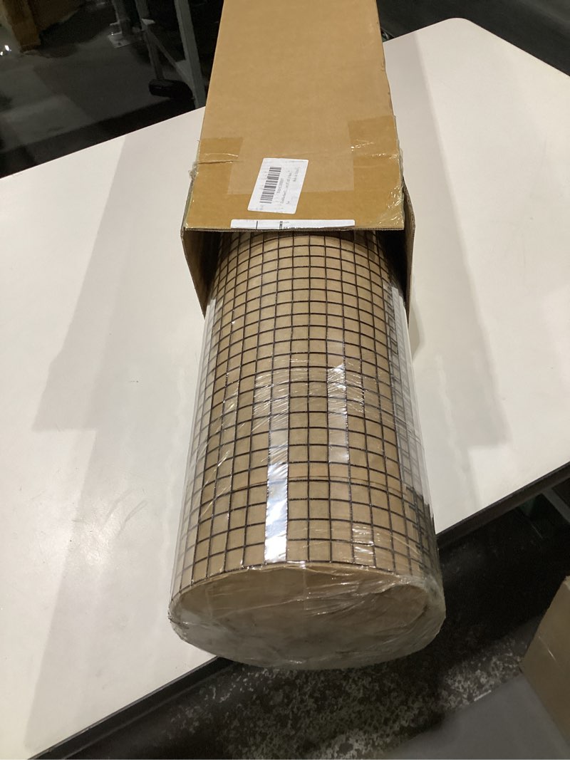 Condition photo showing As Is for Black Hardware Cloth 1/2 in. x 4 ft. x 50 ft. 19-Gauge, Vinyl Coated Chicken Wire Mesh Roll, Welded Wire Fencing, Garden Fence, Tree Guard, SIMILAR TO STOCK PHOTOS