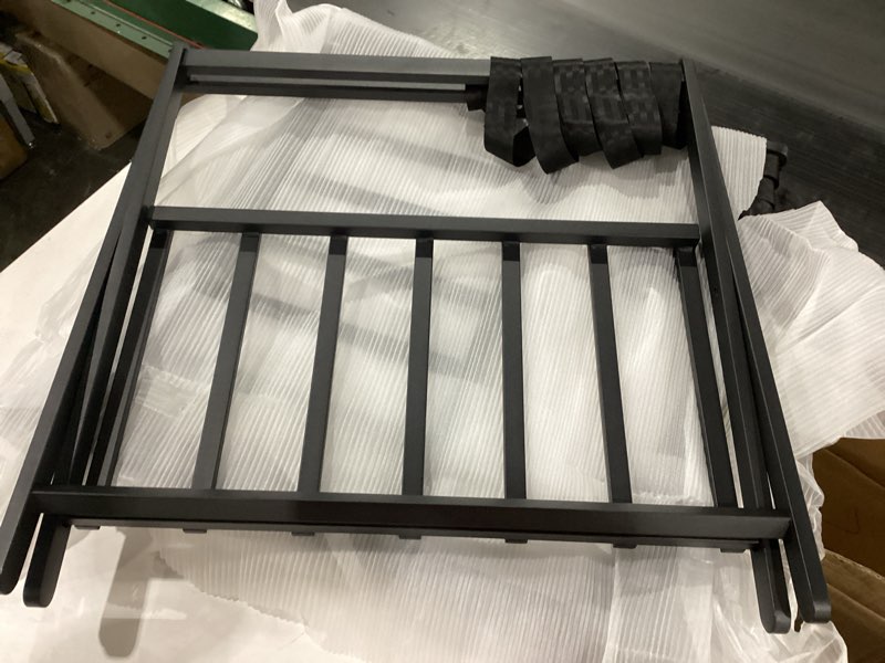Condition photo showing New/Like New for Fully Assembled Luggage Rack for Guest Room, Upgraded Metal Foldable Suitcase Stand with 6 Nylon Straps and Shoe Shelf (Nylon Black 2PCS)