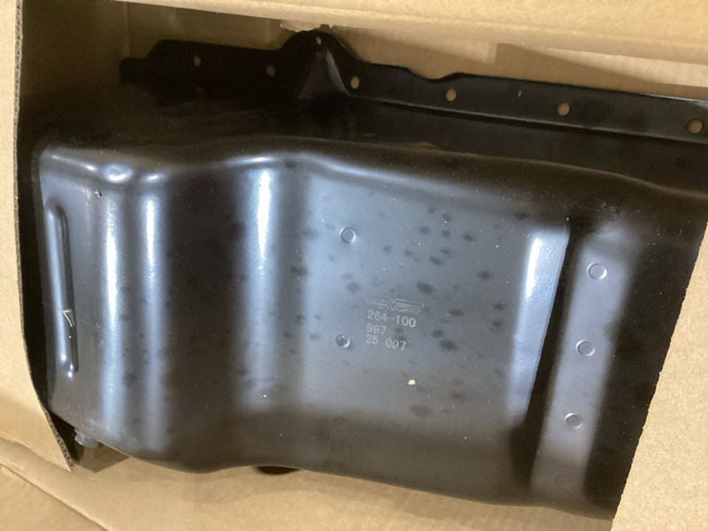 Condition photo showing As Is for dorman 264-100 engine oil pan compatible with select models