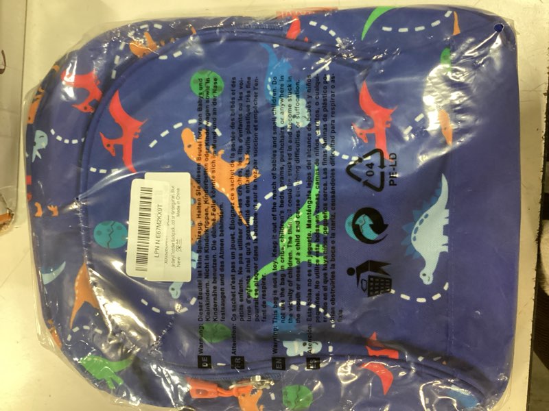 Condition photo showing New/Like New for toddler backpack for boys or girls, little kids backpack for preschool or kindergarten (dinosaur blue, mini) blue mini