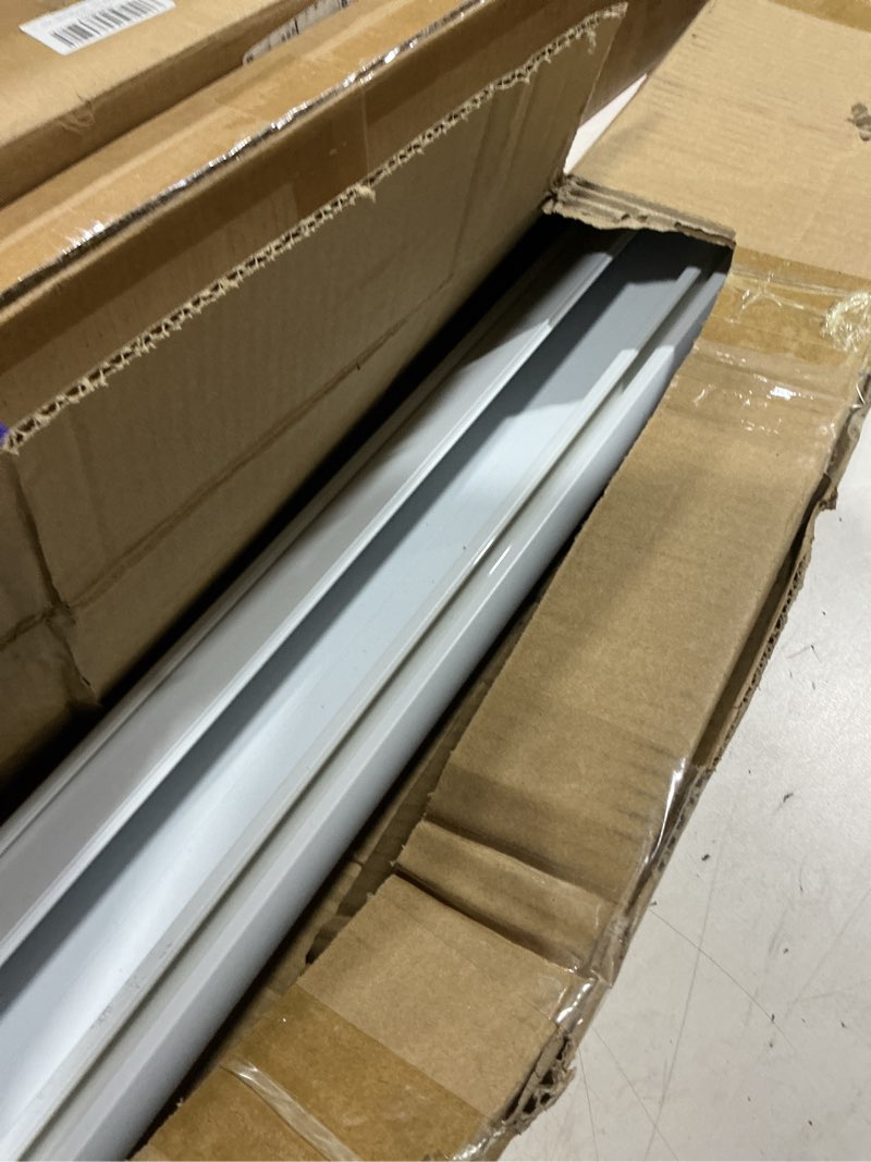 Condition photo showing As Is for double row curtain track ceiling mounted, silent heavy duty curtain track system, sliding rails for curtains, room divider for bedroom living room hospital (track ships in sections with connectors) 6m(19.7ft) white