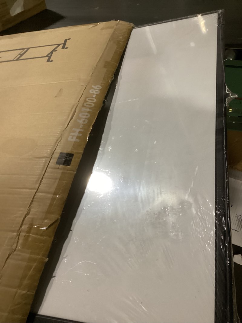 Condition photo showing Good Condition for maxtek magnetic mobile white board, 40 x 24 double sided dry erase board rolling whiteboard, aluminum frame standing whiteboard on wheels for home office classroom (40 x 24 black) black 40 x 24 inch