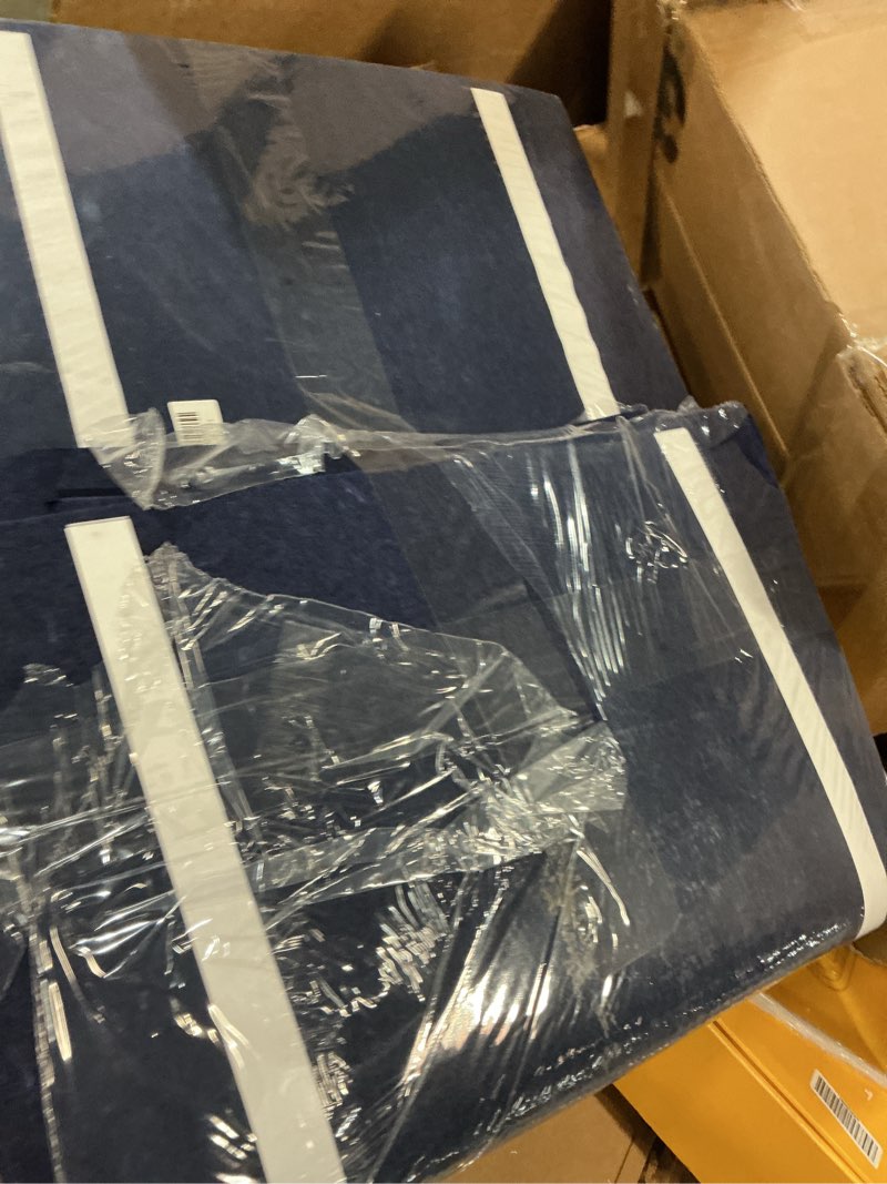 Condition photo showing Good Condition for Large Bulletin Board, 72x48 Inches Cork Board Alternative, Large Felt Board Decorative Pin Board for Wall, Foldable Photo Board Self-Adhesive Vision Board with 36 Pushpins Dark Blue