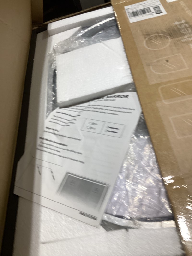 Condition photo showing Good Condition for oval led bathroom mirror, 22"x 36" frameless led mirror with front light and backlit, anti-fog, dimmable modern wall mounted lighted mirror?pill-shaped smart mirror bathroom 22"l x 36"w