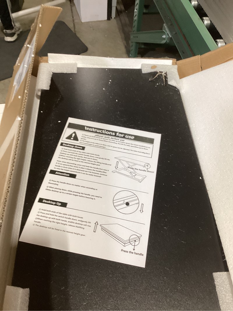 Condition photo showing New/Like New for Height Adjustable Standing Desk Converter for Ergonomic Sit Stand Workstations Size 23.62X13.38 inch
