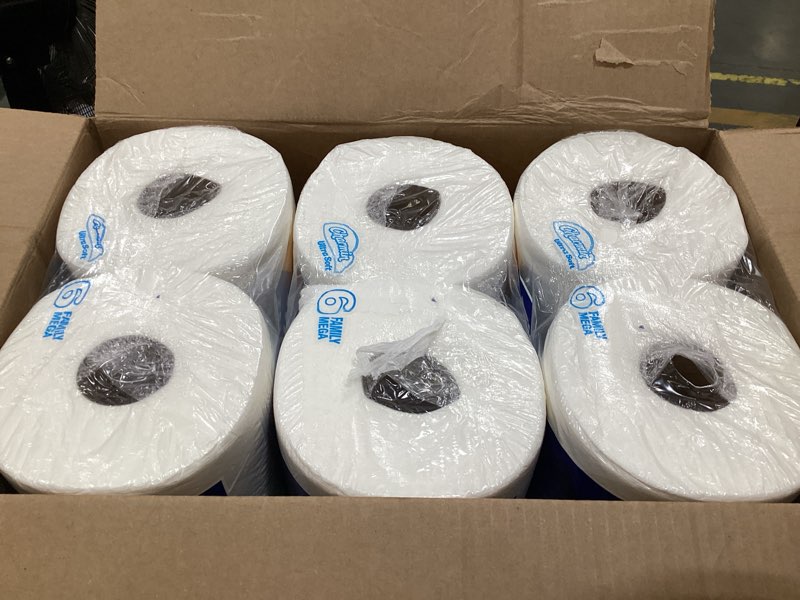 Condition photo showing New/Like New for charmin ultra soft cushiony touch 2-ply toilet paper, 18 family mega rolls = 90 regular rolls, white family mega 18 rolls (267 sheets)