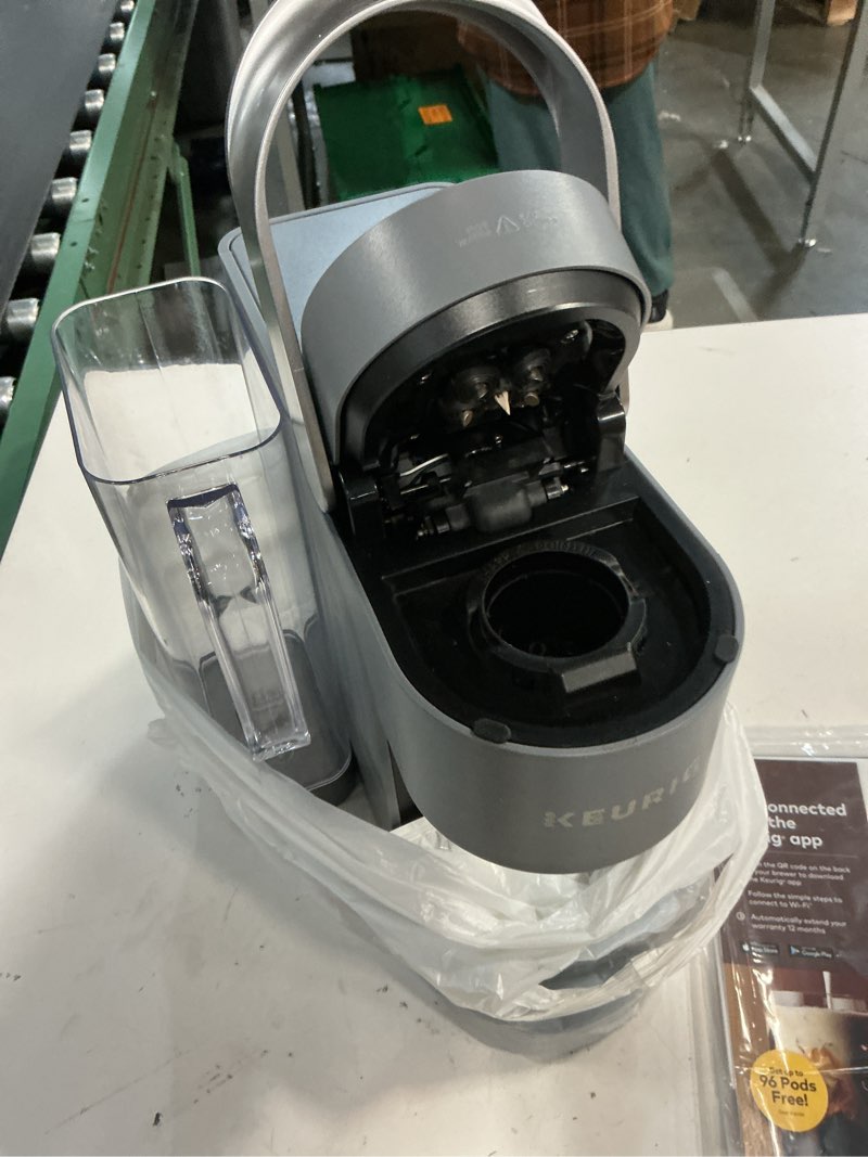 Condition photo showing As Is for Keurig K-Supreme Single Serve K-Cup Pod Coffee Maker, MultiStream Technology, 4 Brew Sizes, 66oz Dual-Position Removable Reservoir, Gray Gray Coffee Maker