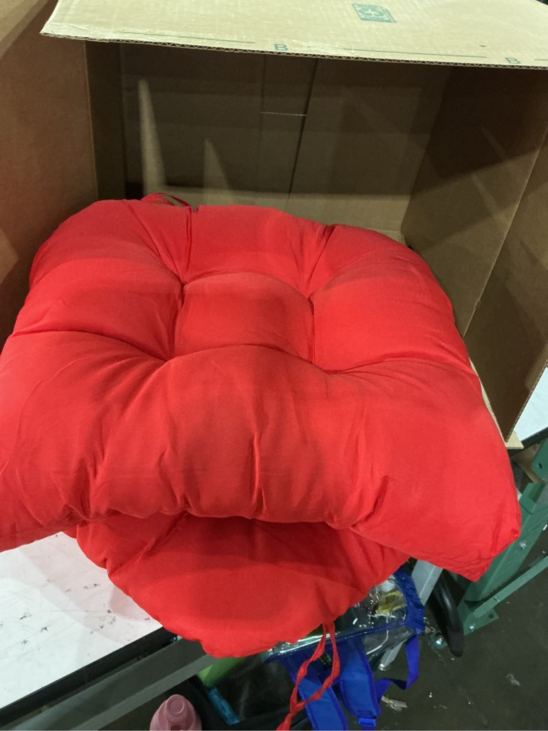 Condition photo showing Good Condition for red outdoor rocker chair seat cushion for garden red 19x19in/48x48cm