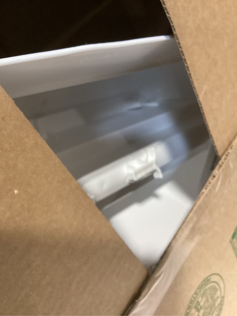Condition photo showing Good Condition for bloomers railing planter with drainage holes – 24" weatherproof resin planter – polyethylene plastic - white white 24.3 × 10.5 × 9.5 inches