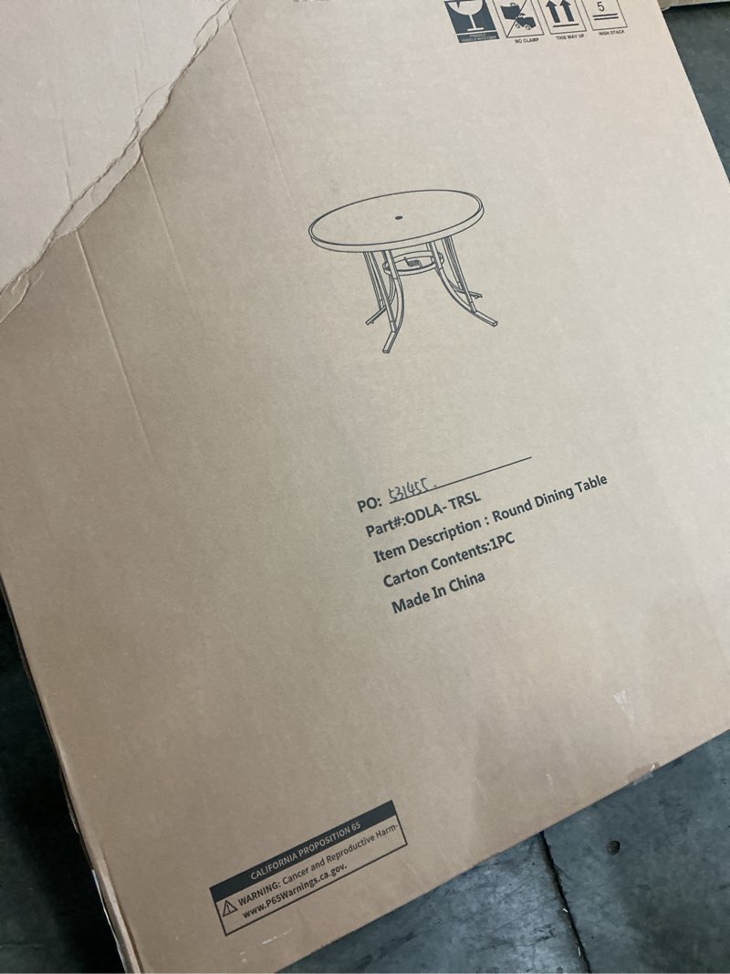 Condition photo showing New/Like New for 50 inch round dining table 1pc