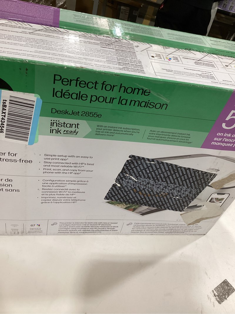 Condition photo showing Good Condition for HP DeskJet 2855e Wireless All-in-One Color Inkjet Printer, Scanner, Copier, Best-for-home, 3 months of Instant Ink included, Single-band Wi-Fi connectivity (588S5A)