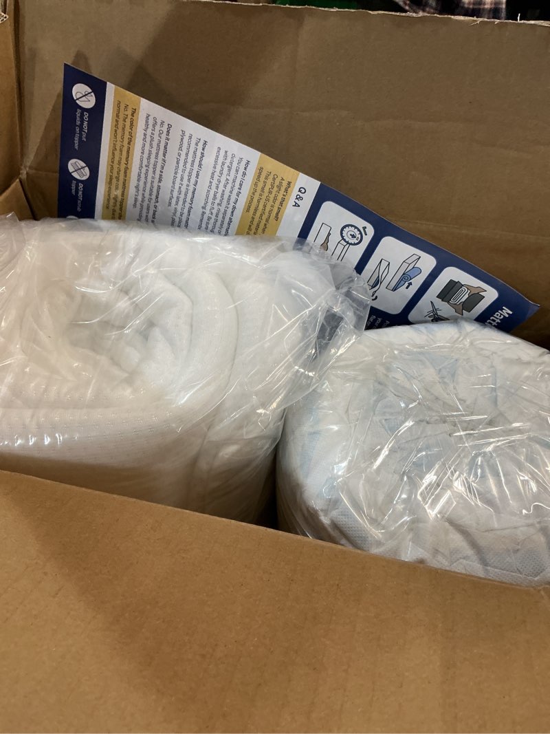 Condition photo showing New/Like New for ohgeni cooling 4 inch twin xl dual layer mattress topper, 2 inch gel memory foam,2 inch soft pillow top pad, college dorm essentials bedroom mattresses cover, comfortable sleep and back pain relief 4" (pad + topper) white twin xl