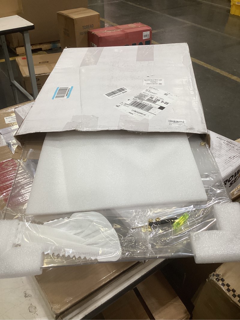 Condition photo showing Good Condition for kalami 16x20 clear acrylic wall mount picture frame self adhesive, no drill holes floating frameless large photo frame for paintings portrait landscape poster or other artworks 1 16 x 20 in
