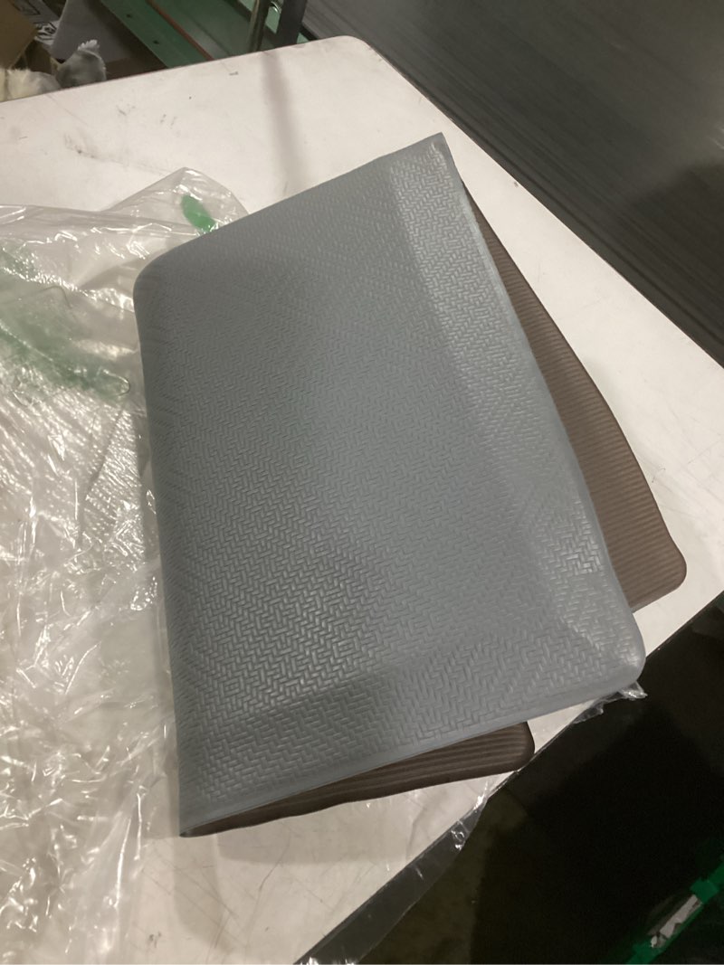 Condition photo showing Good Condition for ophanie kitchen mats for floor, kitchen rugs, 20x32 anti fatigue standing cushioned mat, waterproof, comfort ergonomic mat for office, home, sink, 3/4 inch thick memory foam grey non-slip bottom grey 32"l x 20"w x 0.8"th