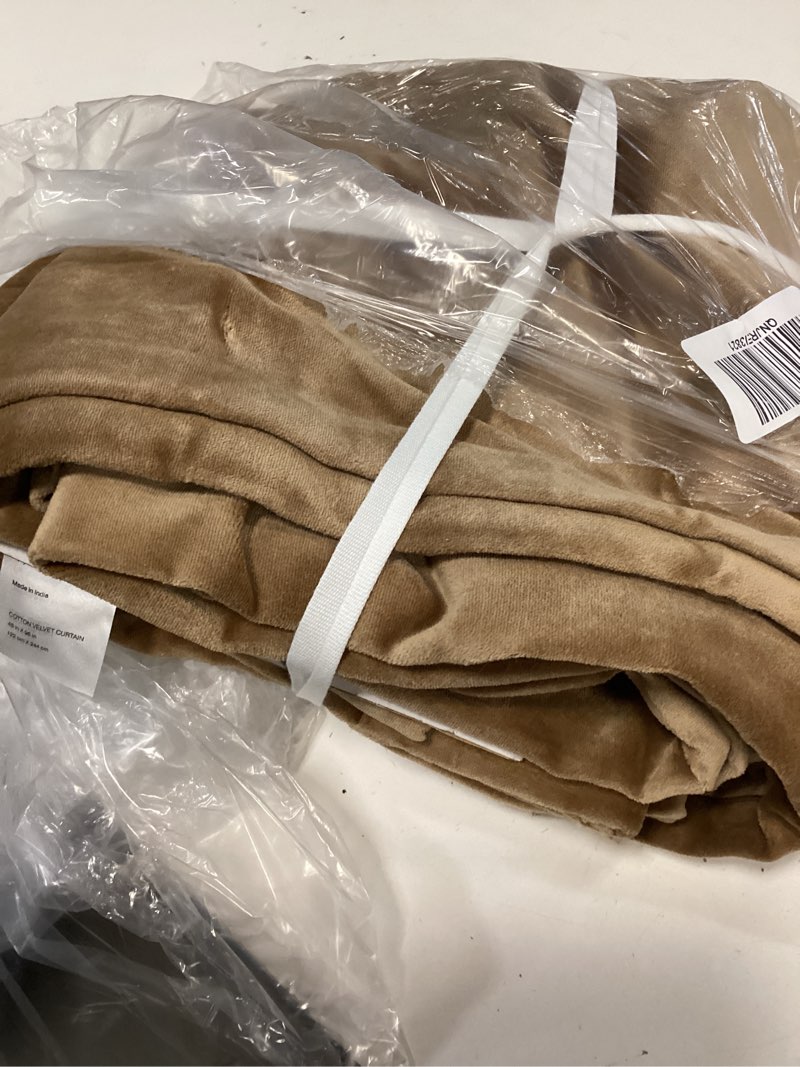 Condition photo showing Good Condition for corton velvet curtain brown 48x96