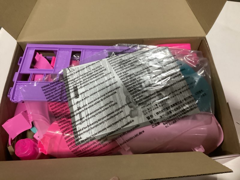 Condition photo showing Good Condition for Barbie Dream Pool Playset with 6 Play Areas, Including Slide & Bubbling Hot Tub, Plus 20+ Accessories Like Pet, Floaties & More
