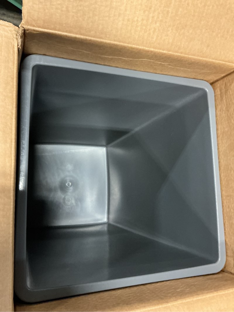 Condition photo showing Good Condition for amazon basics square waste container, open top, space saving, 25 gallons, grey, pack of 2