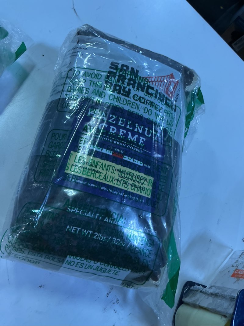 Condition photo showing Good Condition for san francisco bay sf bay coffee crème whole bean 2lb flavored medium roast, hazelnut, 2 pound (pack of 1), 32 ounce hazelnut crème 2 pound (pack of 1)