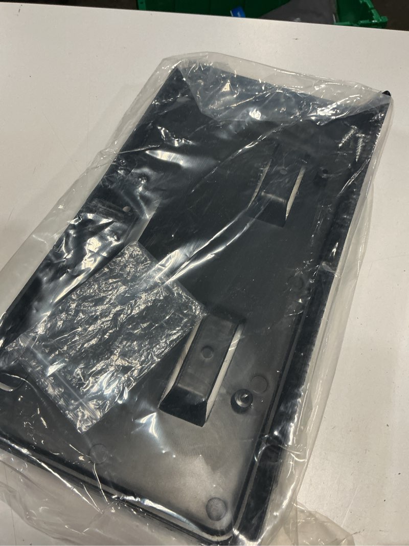 Condition photo showing As Is for front bumper license plate frame bracket tag holder fits for 2015 2016 2017 2018 2019 ford transit 150 250 350 replace ck4z17a385aa fo1068156
