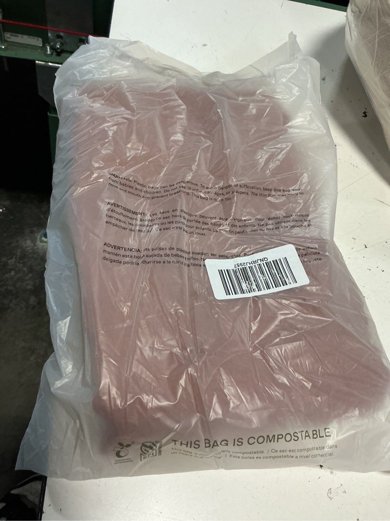 Condition photo showing Good Condition for european linen tablecloth, 70x126", terracotta