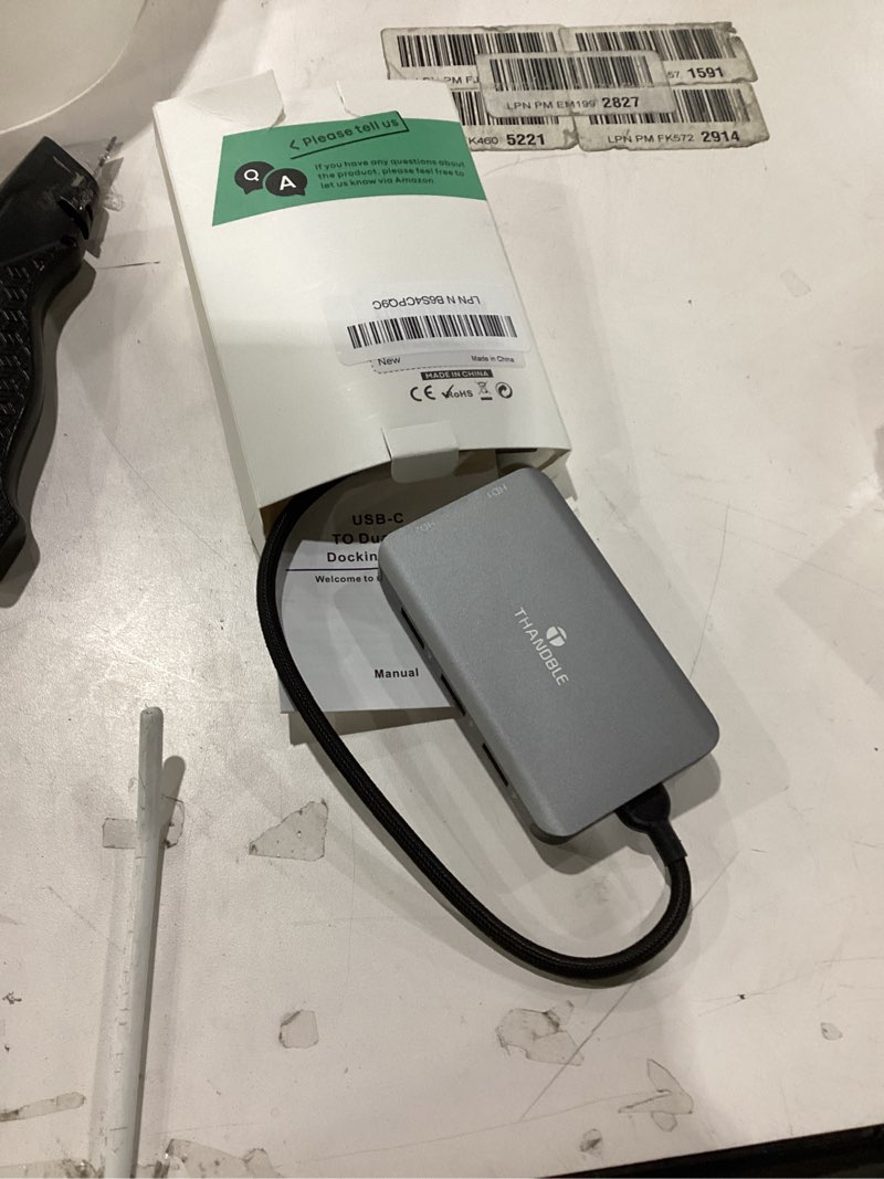 Condition photo showing New/Like New for USB C to Dual HDMI Adapter, 6 in 1 Docking Station Dual Monitor, 3*USB-A Data Ports, 100W PD, HDMI Splitter Extended Display Laptop USB C Hub for MacBook, HP, Dell and More