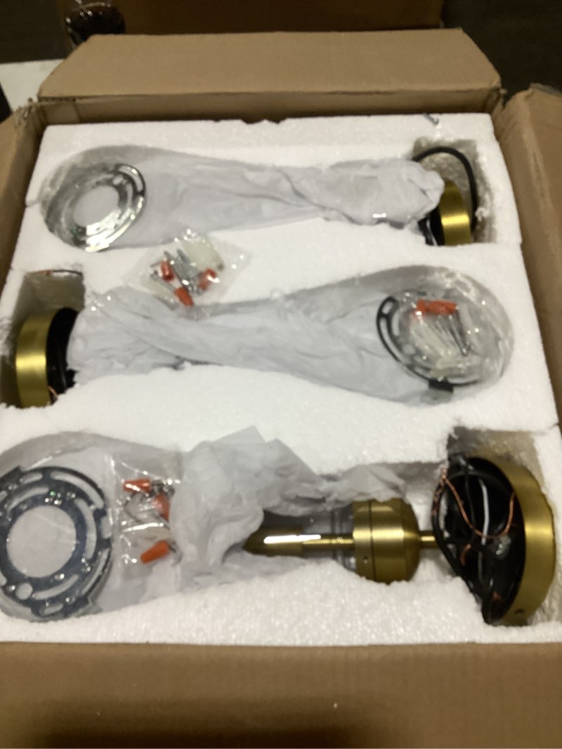 Condition photo showing Good Condition for Espird Raindrop Pendant Lights - Brass Pendant Lights Kitchen Island, Teardrop Island Lights for Kitchen Set of 3 Modern Chandelier Pendant Light for Bedroom Bathroom Living Room 3 Pack Brass