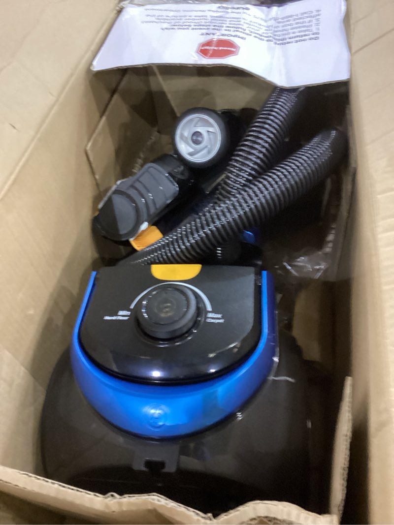 Condition photo showing As Is for Eureka Bagless Canister Vacuum with Washable HEPA Filter, 16KPA Suction for Carpets/Hard Floors, Compact Design with 3 Cleaning Tools, 2-Motor Household Vacuum, Lightweight and Easy Maneuverable
