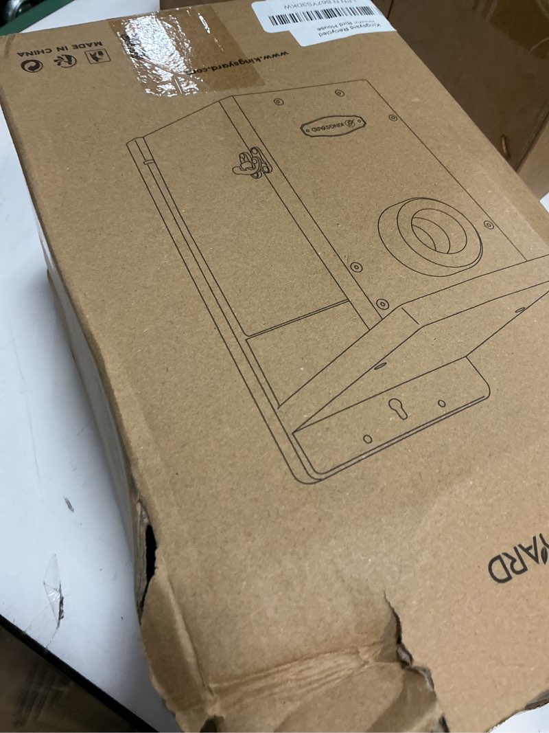 Condition photo showing Good Condition for kingsyard recycled plastic bird house for outdoor - durable nesting box with clear view panel & predator guard for bluebird wren swallow finch, green & brown