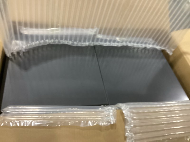 Condition photo showing New/Like New for Dual-purpose Outdoor BBQ Charcoal Grill with Side Table, Foldable Cart Table with Wheels for Outdoor Backyard, Patio and Parties (Dustproof Gray)