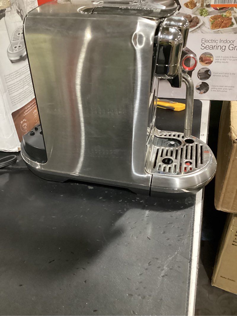 Condition photo showing As Is for (incomplete) nespresso creatista plus espresso machine by breville, brushed stainless steel