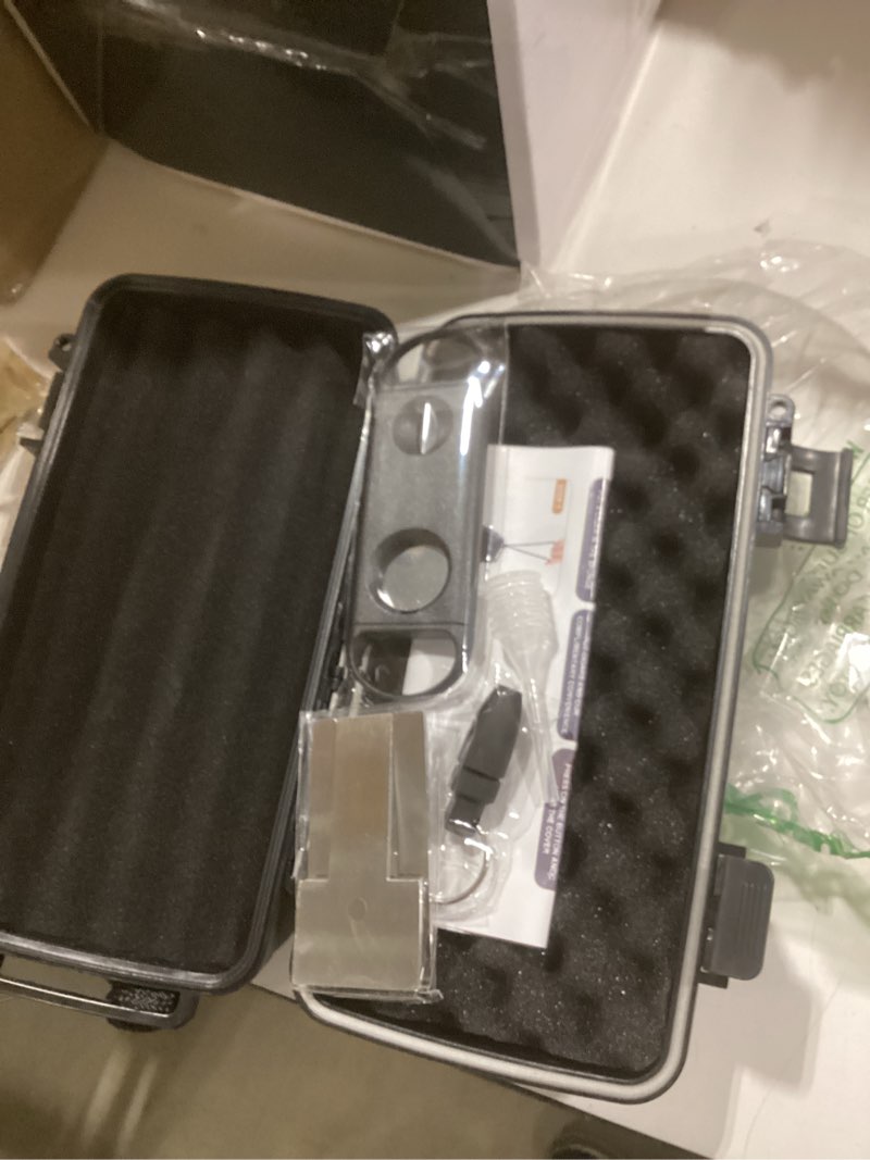 Condition photo showing Good Condition for Travel Humidor Box With Cigar Accessories - Spanish Cedar, Humidifier, Cutter, Stand, Punch - Holds 4-5 Cigars - Waterproof, Crushproof, Airtight Seal Store 4-5 cigars