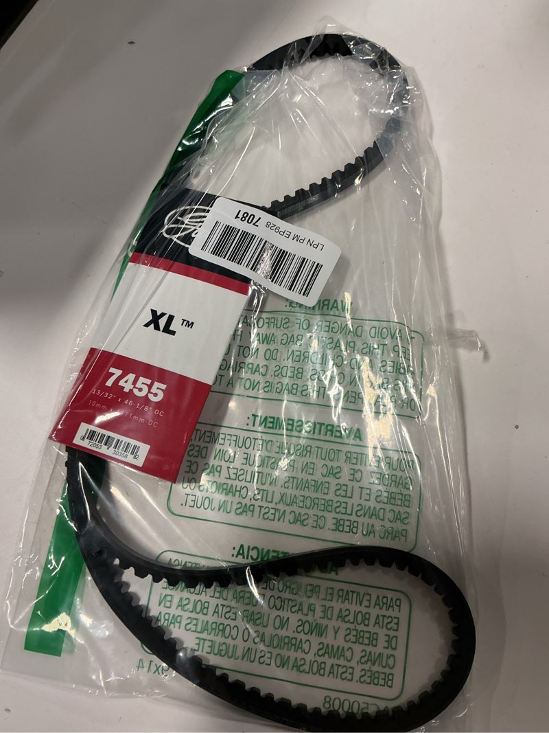 Condition photo showing New/Like New for Gates 7455 Automotive XL High Capacity V Belt