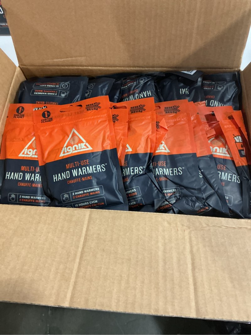 Condition photo showing New/Like New for Ignik Resealable Multiple-Use Hand Warmers for 10 Hours of Heat Across 72 Hours 80 Pairs