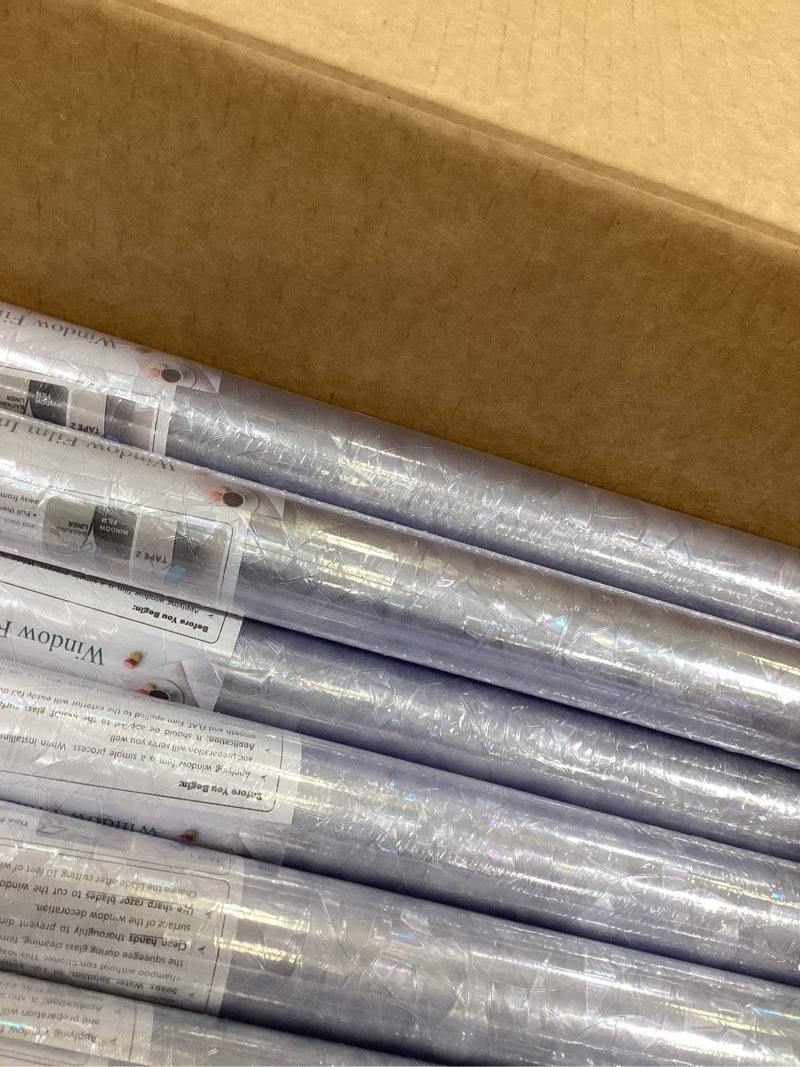 Lovepea Rainbow Window Privacy Film with Installation Tools, 3D Decorative Vinyl, Stained Glass Deca