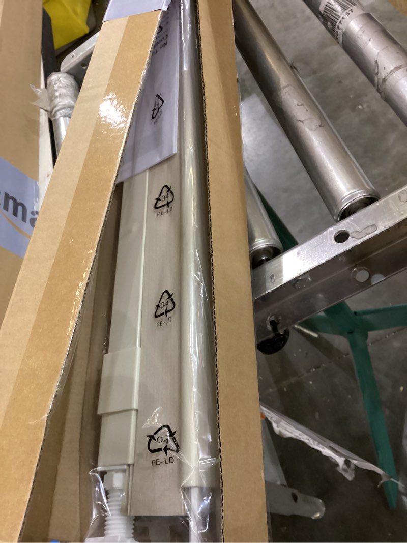 Condition photo showing New/Like New for LazBlinds Cordless Cellular Shades, No Tools No Drill Blackout Honeycomb Shades Pleated Blinds for Windows, 25" W x 64" H, Soft Cream Blackout-soft Cream 25'' W x 64'' H