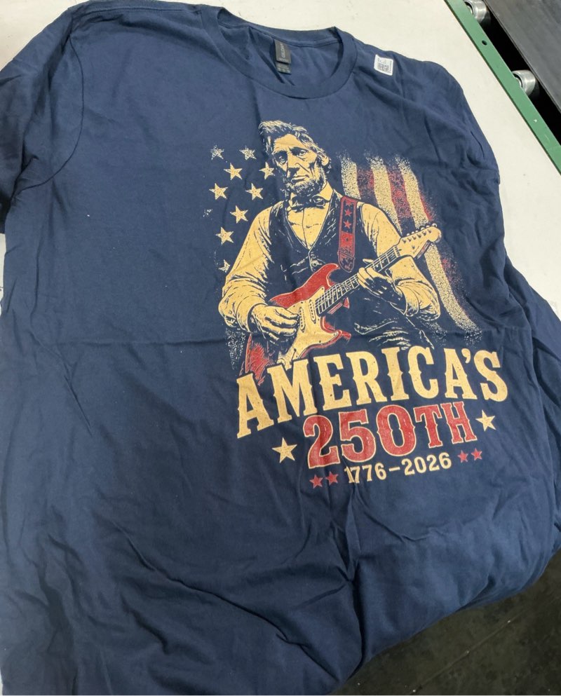 Condition photo showing Good Condition for 250 anniversary usa 4th of july patriotic men 250 american t-shirt
