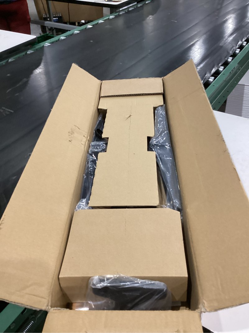 Condition photo showing Good Condition for Tripod Easel TV Stand for 43 to 65 Inch LCD LED OLED Screen, Height Adjustable and Swievel TV Stand, Portable Corner TV Floor Stand with Wooden Tray, VESA 400x400mm, Minimalist Black Walnut Black+Walnut