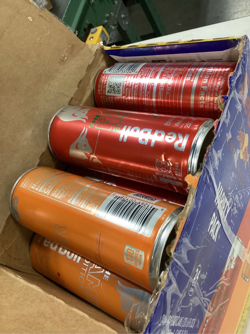 Condition photo showing New/Like New for (Best by 08/31/2026)Red Bull Energy Drink Variety Pack, Red Bull Red, Yellow, and Amber Edition and Energy Drinks, 8.4 Fl Oz, 24 pack Cans Variety 8.4 oz., 24pk, (1x24)