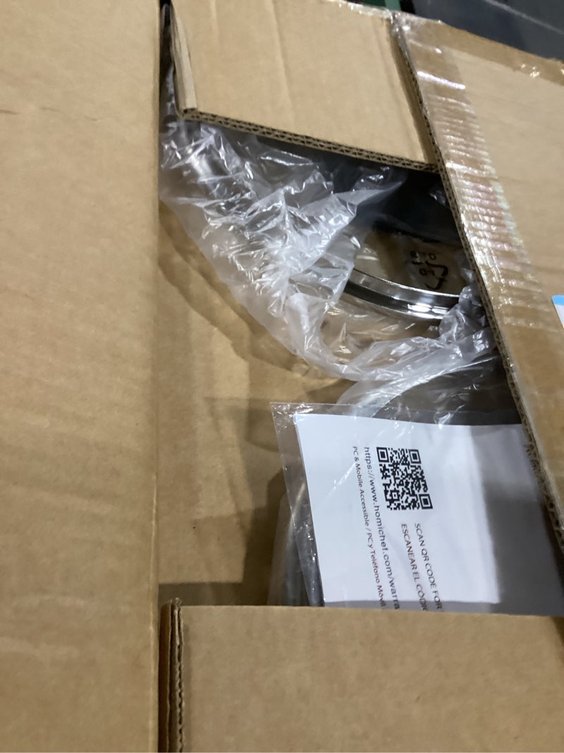 Condition photo showing Good Condition for HOMICHEF 14-Piece Nickel Free Stainless Steel Cookware Set - Nickel Free Pots and Pans Set - Non-Toxic, Healthy Induction Cookware Shiny SILVER - Mirror Polished - 6 Years Warrantv 14 PCS - 4MM Thick 3-PLY Base