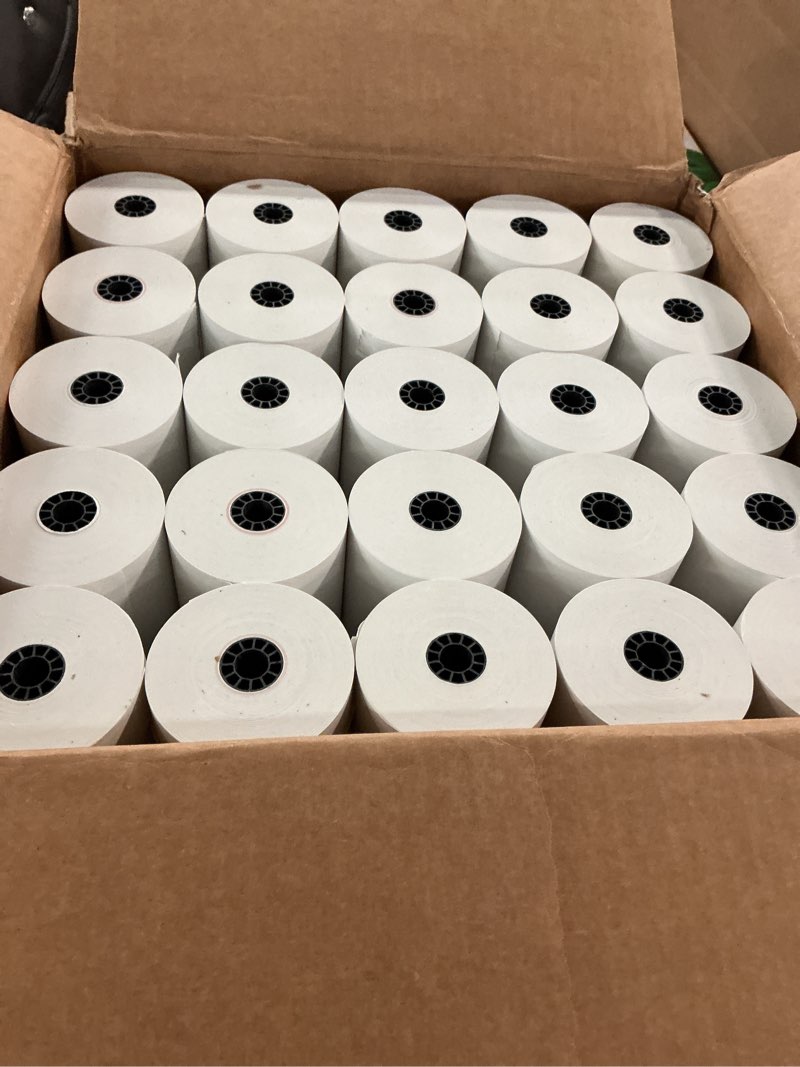 Condition photo showing New/Like New for office depot single-ply paper rolls, 3in. x 150ft., white, carton of 50, 554045