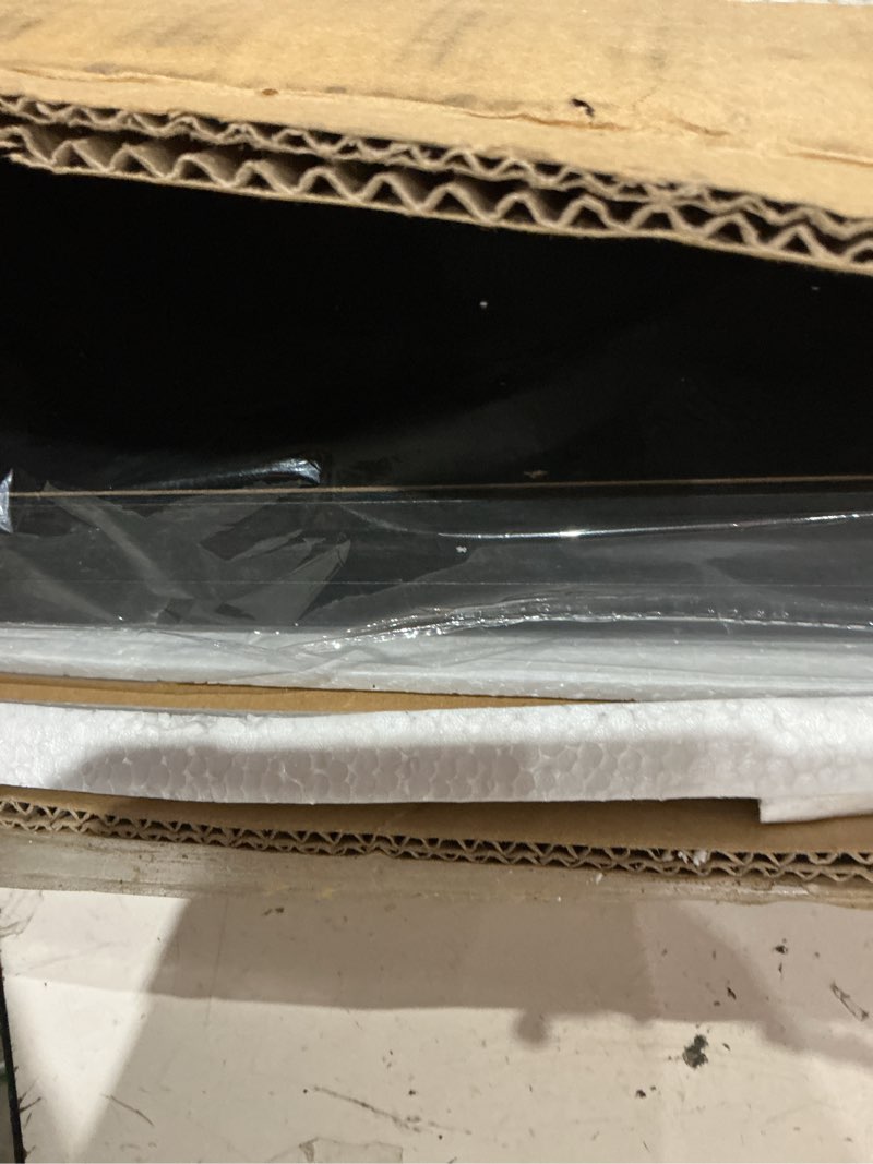 Condition photo showing As Is for iheipye jersey frame display case shadow box - lockable with uv protection acrylic and hanger for baseball, basketball, football, soccer, hockey 2xl sport shirt and uniform - black standard jersey-gold lock-with metal hanger