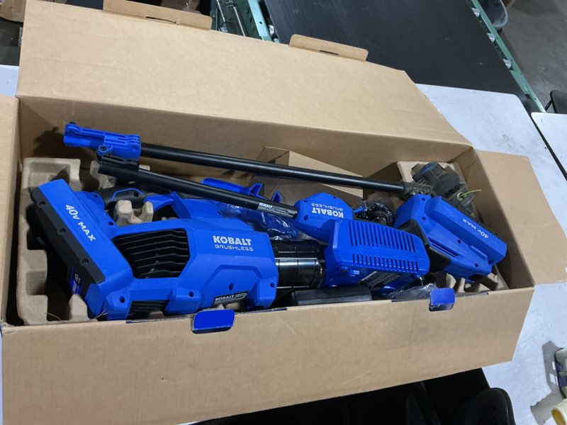 Condition photo showing Good Condition for kobalt gen4 40-volt cordless battery string trimmer and leaf blower combo kit 4 ah (battery & charger included)