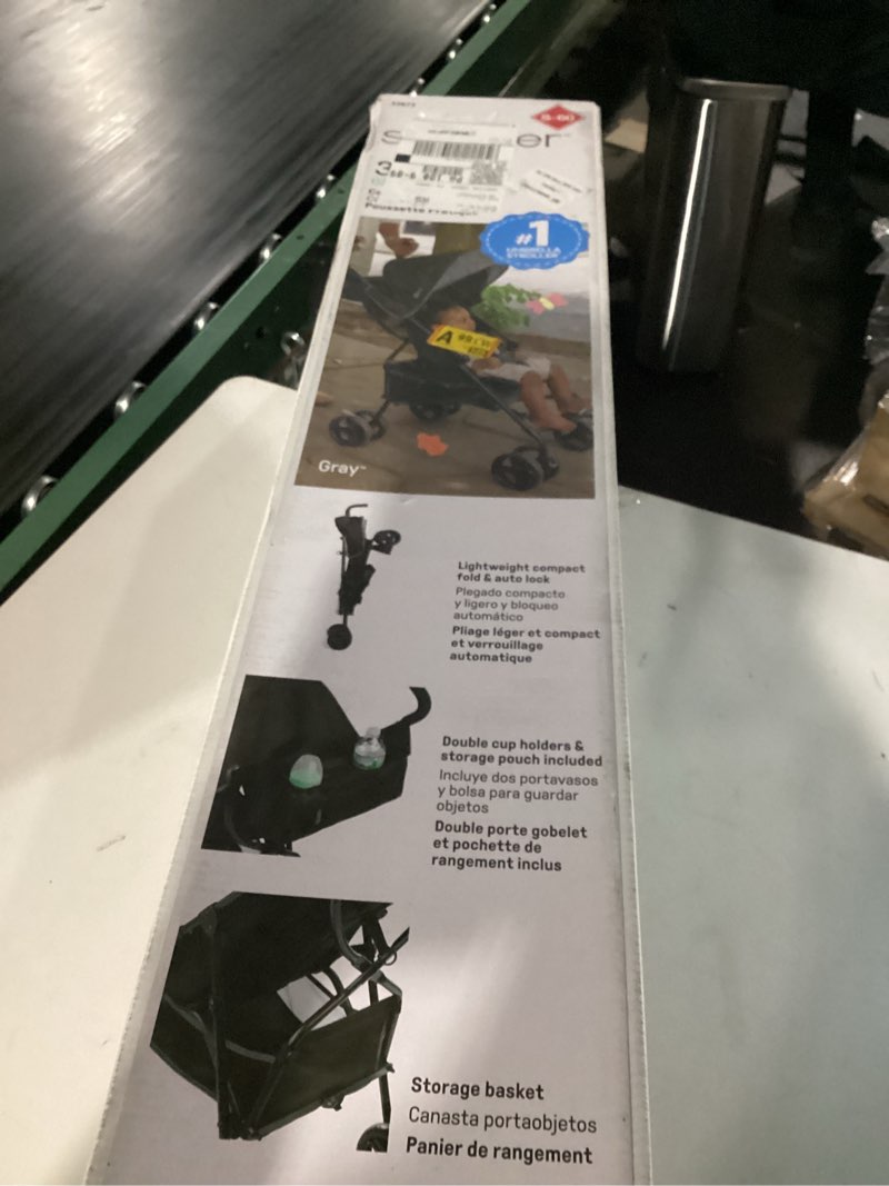 Condition photo showing New/Like New for Summer by Ingenuity 3D Mini Convenience Stroller – Lightweight Stroller with Compact Fold, Multi-Position Recline, Canopy with Pop Out Sun Visor and More – Umbrella Stroller for Travel and More, Gray