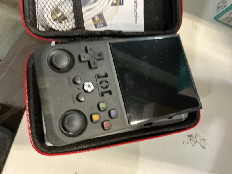 Condition photo showing Good Condition for r36max handheld game console, built-in 4000mah battery, 4k hd 4" ips glass screen, supports 18000+ classic games, linux-based retro gaming console (black)
