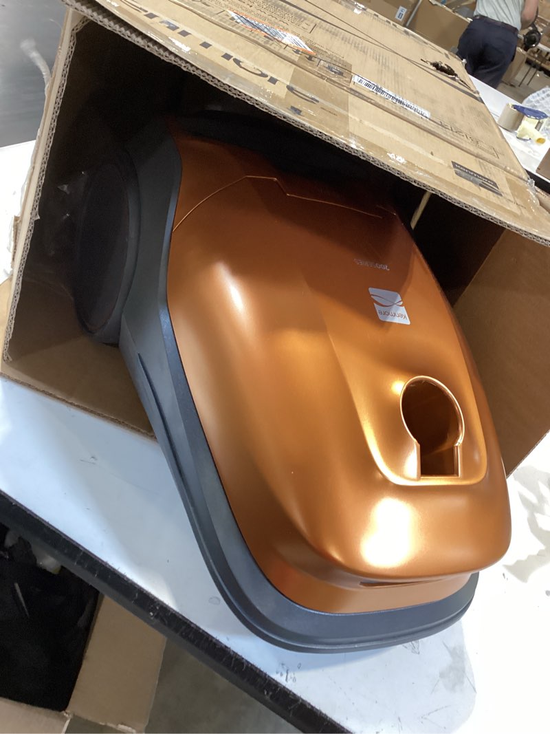 Condition photo showing As Is for kenmore 81214 200 series pet friendly lightweight bagged canister vacuum with hepa, 2 motor system, and 3 cleaning tools-orange