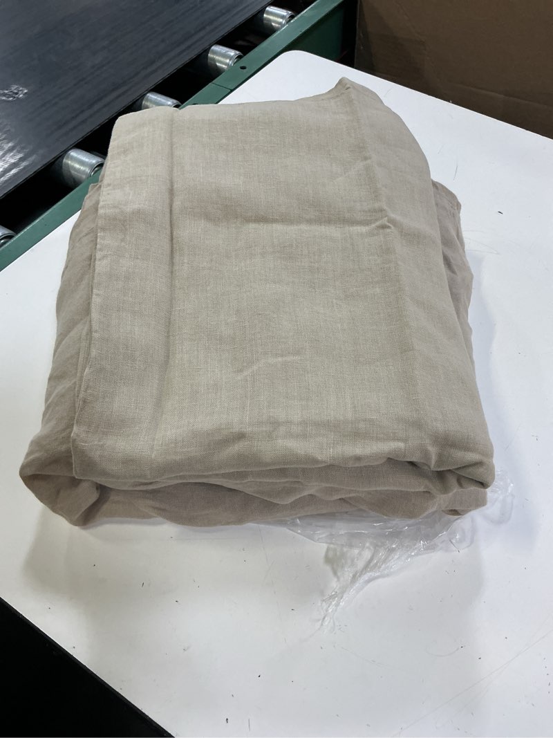 Condition photo showing Good Condition for european linen duvet cover set, king/cal king, toffee