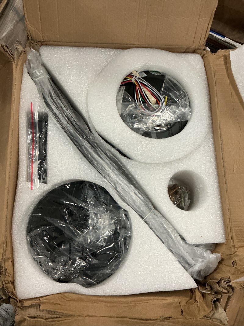 Condition photo showing Good Condition for low-profile black reversible dc dimmable led ceiling fan with sound system and lights, with remote control