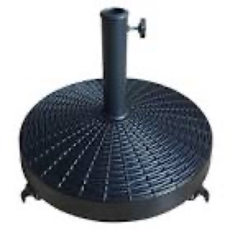 style selections 50-lb black hdpe plastic patio umbrella base